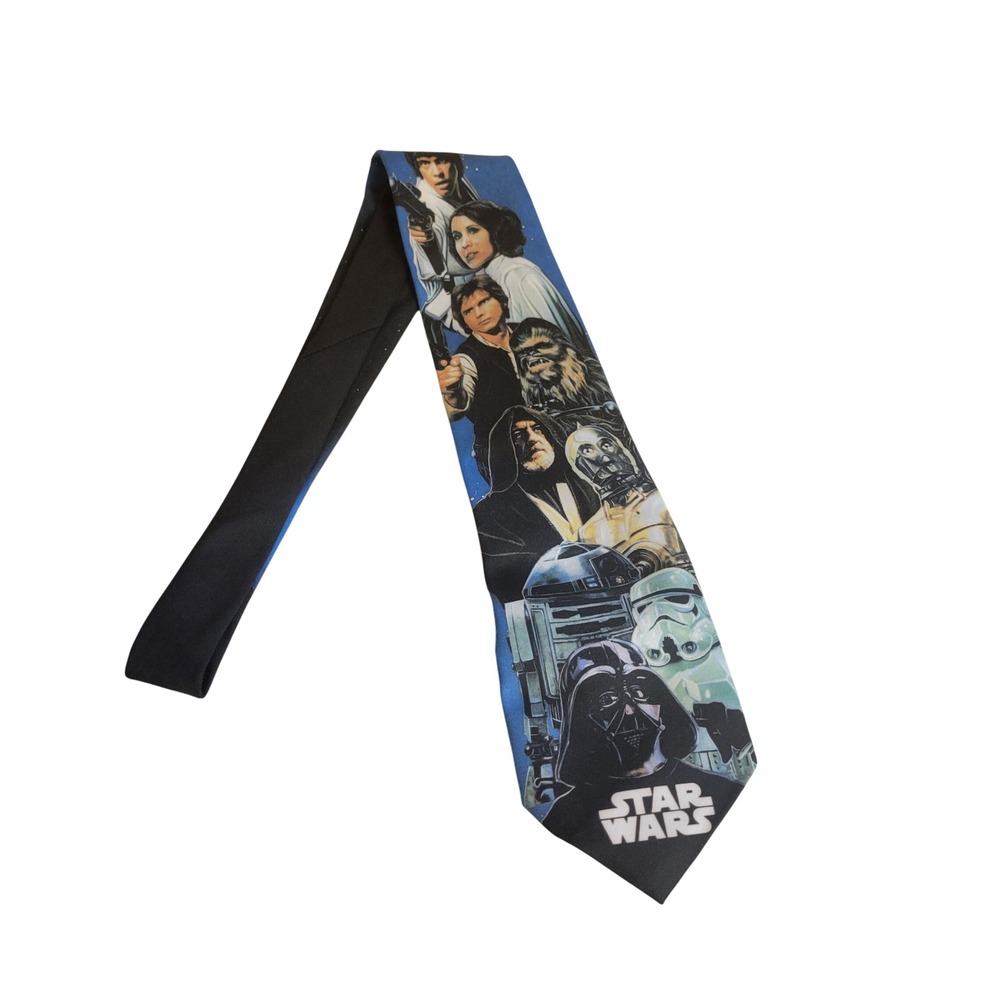 Ralph Marlin Star Wars Tie Mens OS Blue Excellent 1994 Vintage Movie Graphic